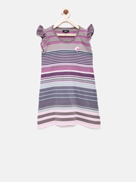 

Akiva Girls Multicoloured Striped Sweater Dress, Multi