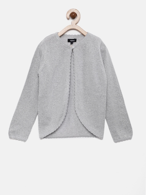 

Akiva Girls Grey Solid Shrug