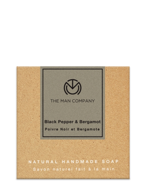 

THE MAN COMPANY Black Pepper & Bergamot Natural Handmade Soap 125 g, Brown