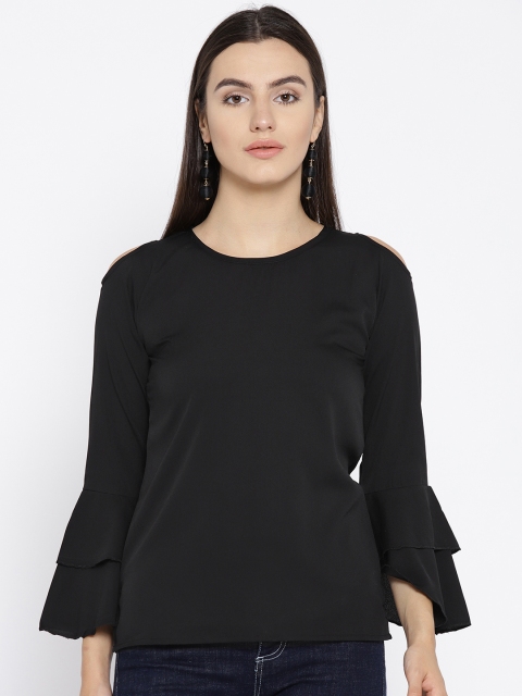 

Cottinfab Women Black Solid Top