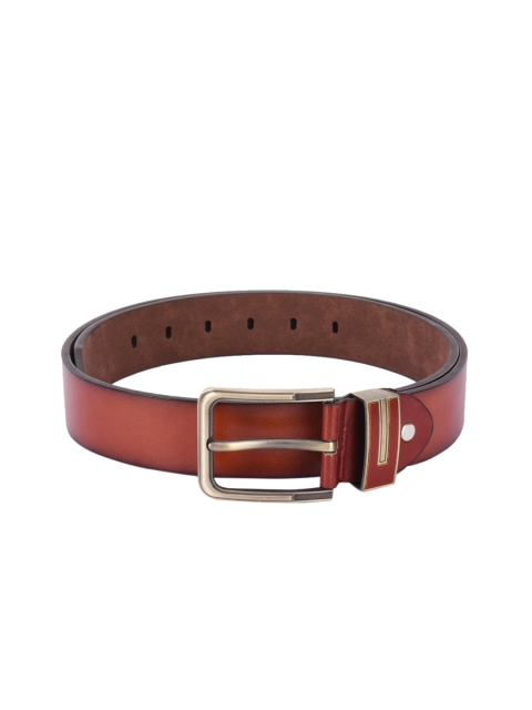 

BuckleUp Men Brown Solid Leather Belt