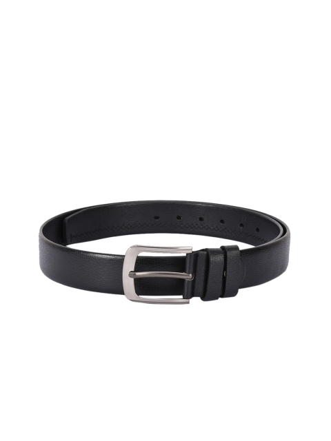 

BuckleUp Men Black Textured Leather Belt