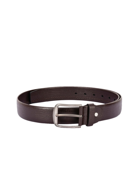 

BuckleUp Men Brown Textured Leather Belt