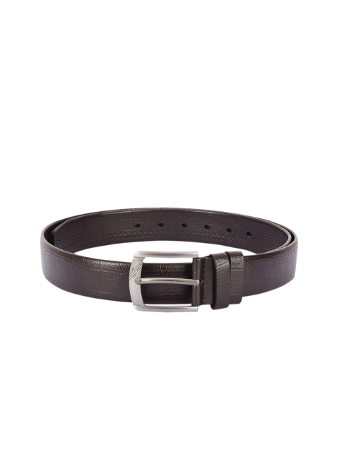 

BuckleUp Men Brown Textured Leather Belt