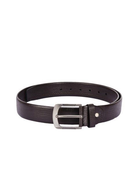 

BuckleUp Men Brown Solid Leather Belt