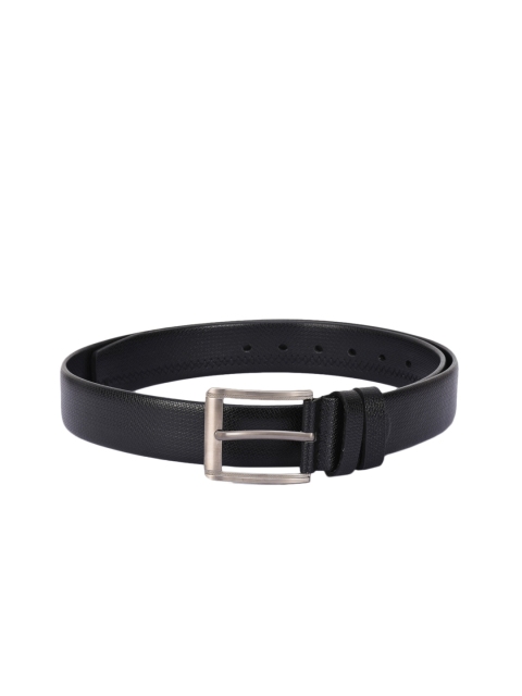 

BuckleUp Men Black Textured Leather Belt