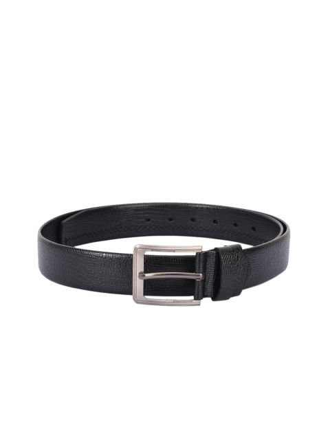 

BuckleUp Men Black Textured Leather Belt