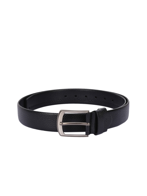 

BuckleUp Men Black Textured Leather Belt