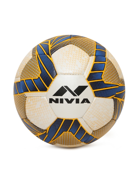 

NIVIA Unisex White & Gold Force II Football