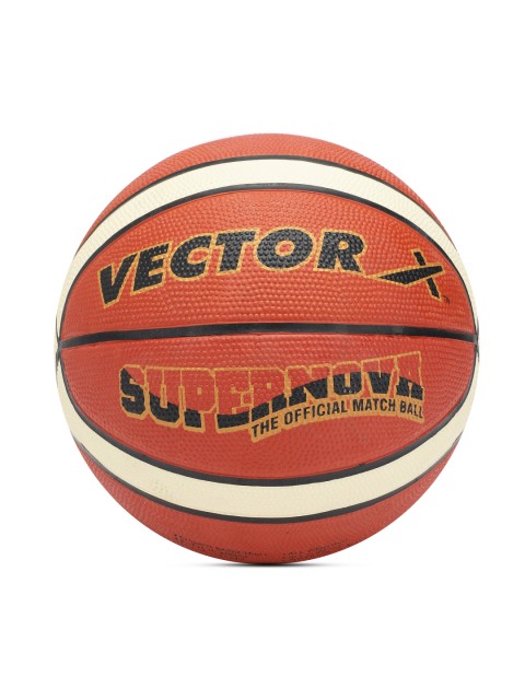 

VECTOR X Unisex Rust Orange & Off-White Printed Supernova Basketball