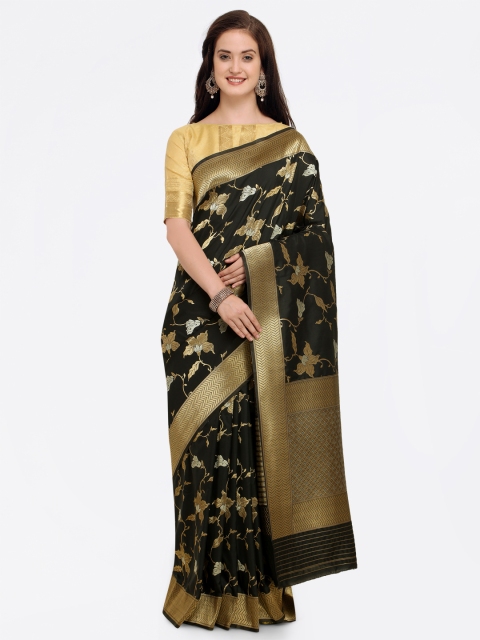 

Shaily Black Pure Silk Woven Design Banarasi Saree