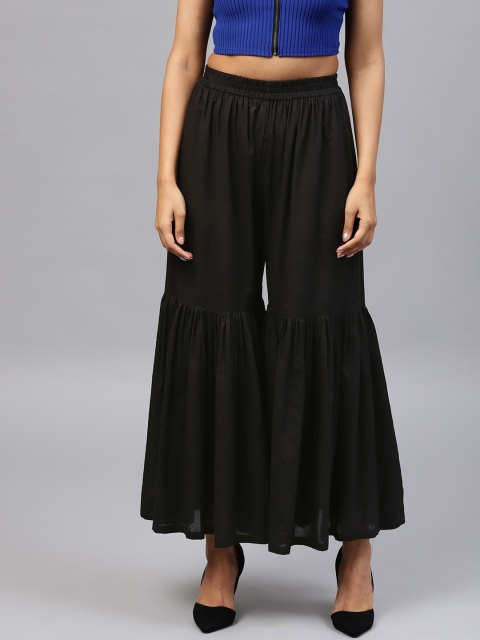 

Nayo Women Black Solid Sharara