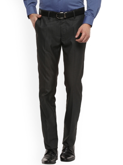 

Allen Solly Men Grey Comfort Regular Fit Solid Formal Trousers