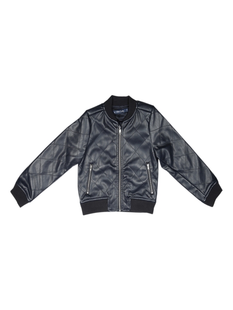 

Allen Solly Junior Girls Navy Blue Solid Bomber