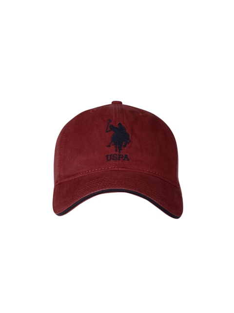 

U.S. Polo Assn. Men Maroon Solid Baseball Cap