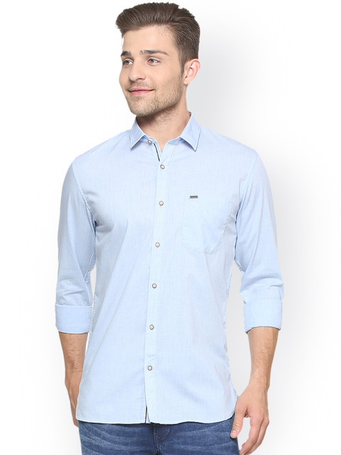 

Peter England Casuals Men Blue Slim Fit Casual Shirt
