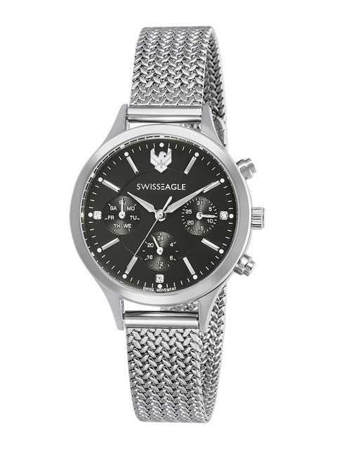 

Swiss Eagle Women Black Analogue Watch SE-9151-44