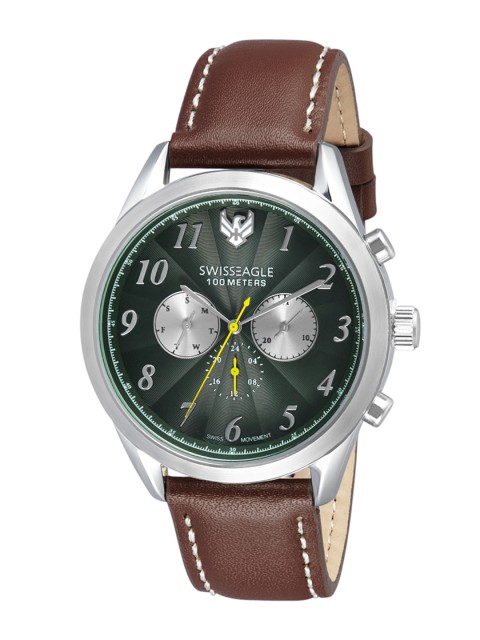 

Swiss Eagle Men Green Analogue Watch SE-9141-04