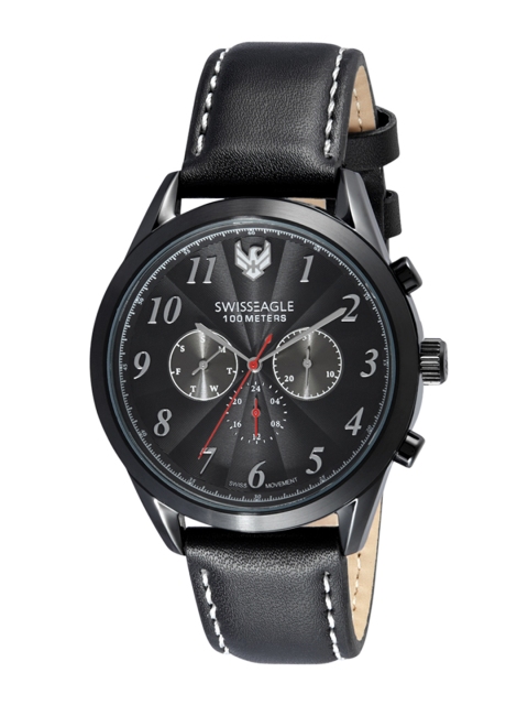 

Swiss Eagle Men Black Analogue Watch SE-9141-02
