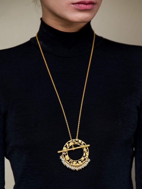 

Zariin Gold-Toned Brass Handcrafted Necklace