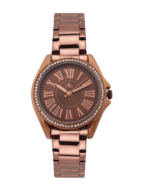 

DressBerry Women Bronze-Toned Dial & Brown Bracelet Style Analogue Watch T001-C-BROWN