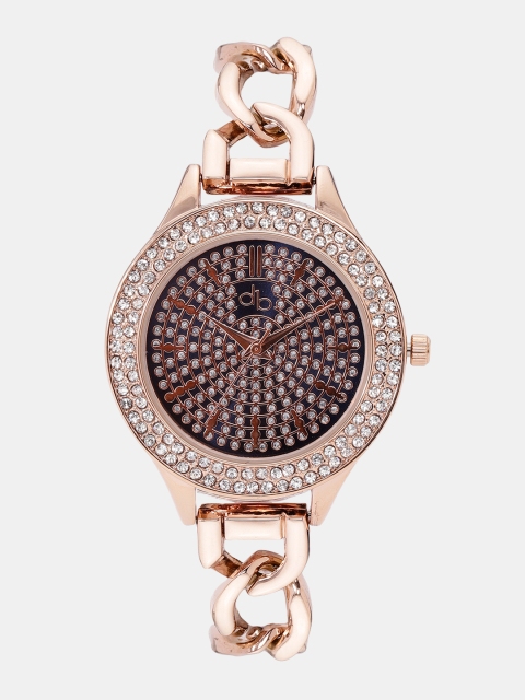 

DressBerry Women Navy Blue Embellished Analogue Watch P003-C