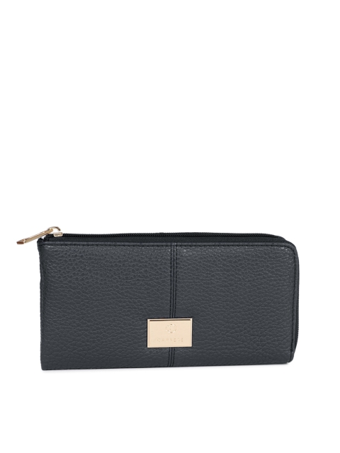 

Caprese Women Grey Textured Zip Around Wallet