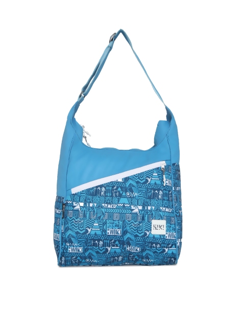 

Wildcraft Unisex Blue Printed Messenger Bag