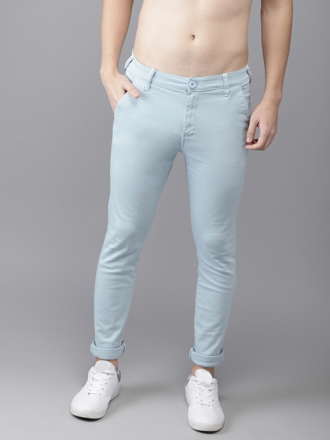 

HERE&NOW Men Blue Slim Fit Solid Chinos