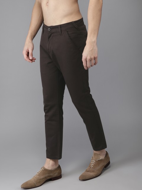 

HERE&NOW Men Coffee Brown Slim Fit Solid Chinos