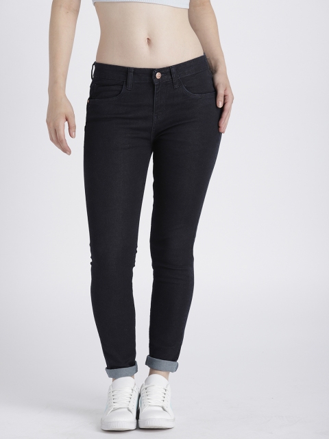 

Splash Women Navy Blue Skinny Fit Low-Rise Clean Look Stretchable Jeans