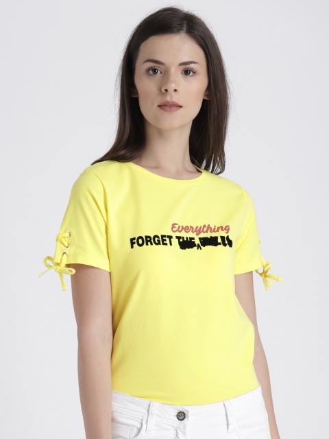 

Splash Women Yellow Printed Top