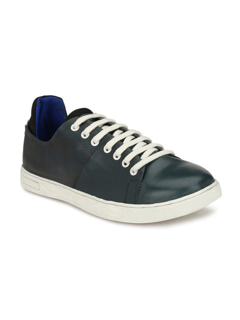 

Alberto Torresi Men Green Leather Sneakers