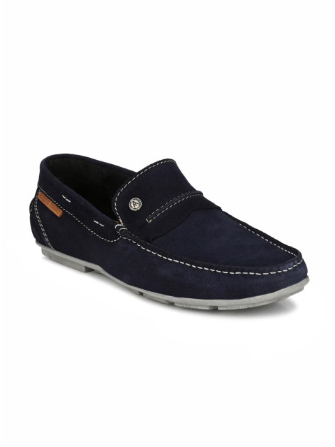 

Alberto Torresi Men Navy Blue Suede Loafers