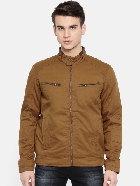 

SPYKAR Men Khaki Solid Tailored Jacket