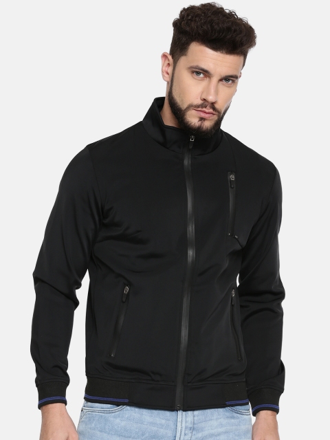 

SPYKAR Men Black Solid Bomber