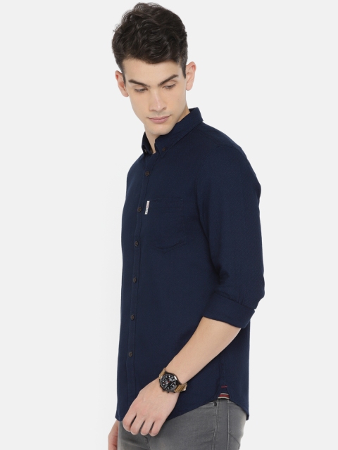 

U.S. Polo Assn. Denim Co. Men Blue Slim Fit Self Design Casual Shirt