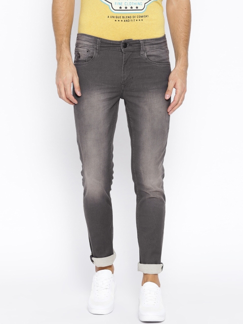 

U.S. Polo Assn. Denim Co. Men Grey Skinny Fit Mid-Rise Clean Look Stretchable Jeans