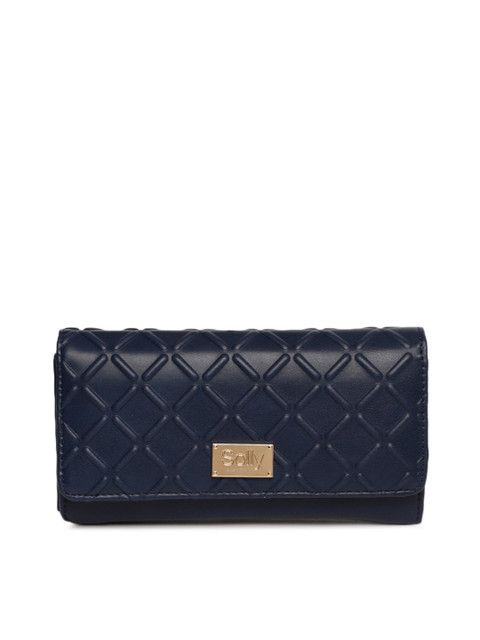 

Allen Solly Women Navy Blue Textured Two Fold Wallet