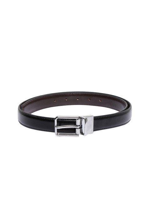 

CRUSSET Women Black & Brown Solid Reversible Belt
