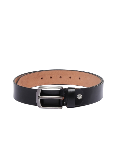 

CRUSSET Men Black LeatherSolid Belt