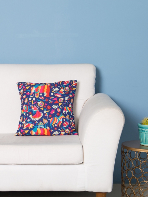 

Chumbak Blue Ethnic Motifs Square Cushion Covers