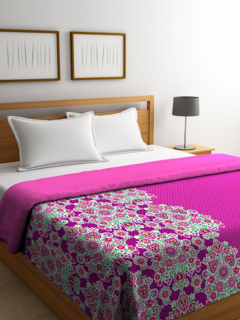 

Portico New York Pink Floral AC Room 120 GSM Double Bed Comforter