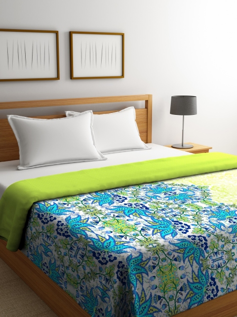 

Portico New York Green & Blue Ethnic Motifs AC Room 120 GSM Double Bed Comforter