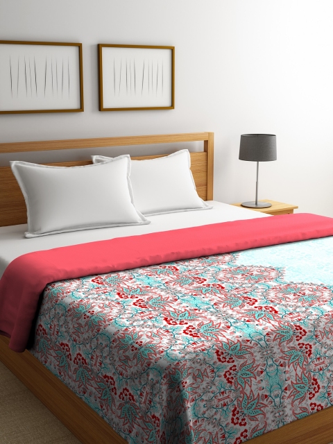 

Portico New York Red & Blue Ethnic Motifs AC Room 120 GSM Double Bed Comforter