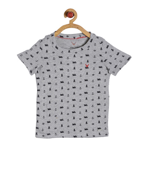

Allen Solly Junior Boys Grey Printed Round Neck T-shirt