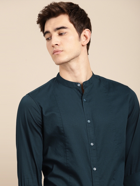 

ether Men Navy Regular Fit Solid Casual Shirt, Navy blue
