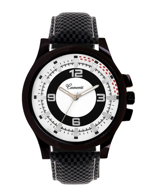 

Camerii Men White & Black Analogue Watch WC34SB_M