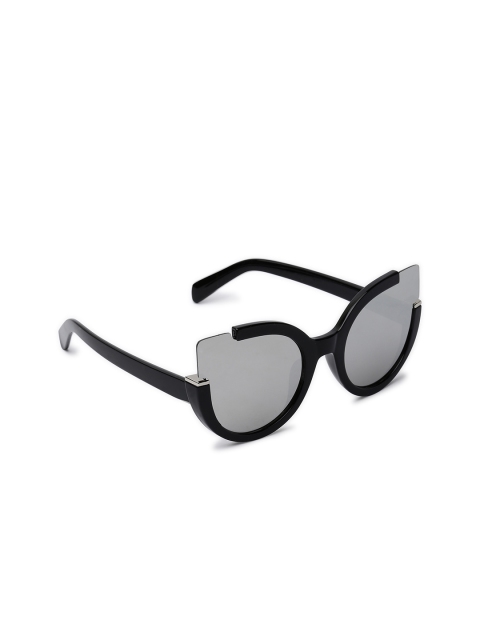

MARC LOUIS Women Grey & Black Cateye Sunglasses
