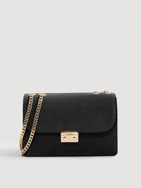 

MANGO Black Solid Shoulder Bag